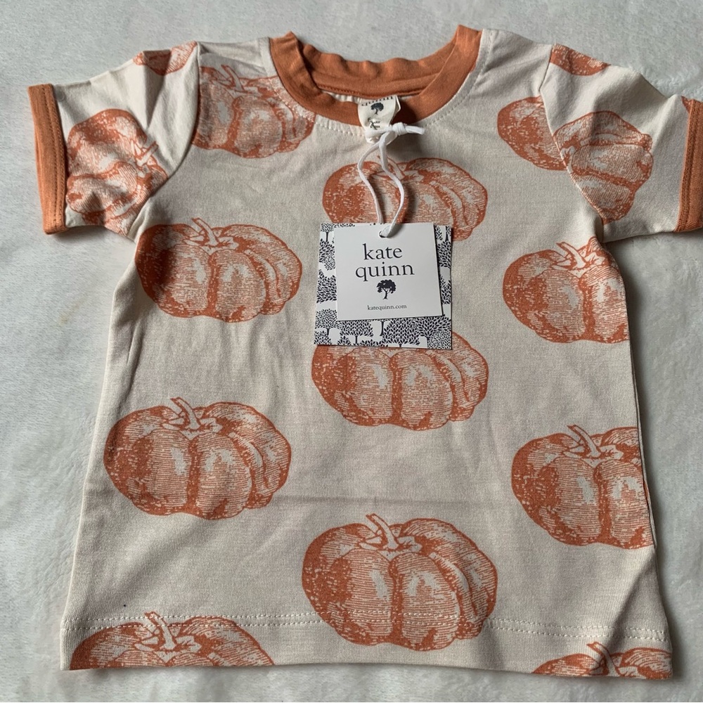 Kate Quinn Pumpkin Tee NWT Size 6/12 Months